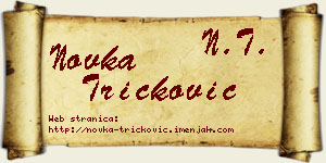 Novka Tričković vizit kartica